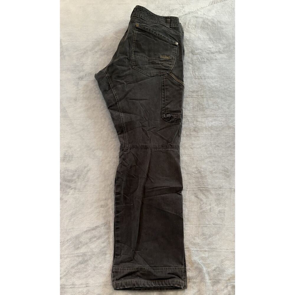 KUHL Pants Mens 36x32 Black Gray Above The Law Tough Heavyweight VTG Patina Dye